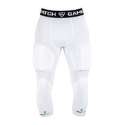 Gamepatch  3/4  Tights With Full Protection (26) -  3/4 Kompressiohousut kokosuojauksella - Valkoinen