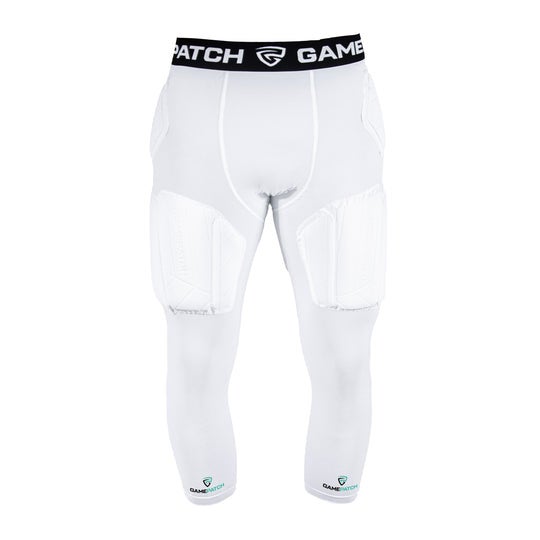 Gamepatch Padded 3/4  Compression Tights Pro+ (26) - Topatut 3/4 Kompressiohousut - Valkoinen